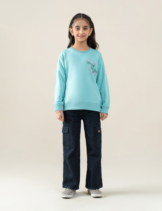 LET THE FUN GO ON PRINTED SWEATSHIRT