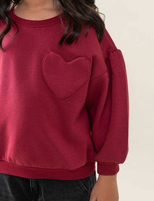 HEART POCKET SWEATSHIRT