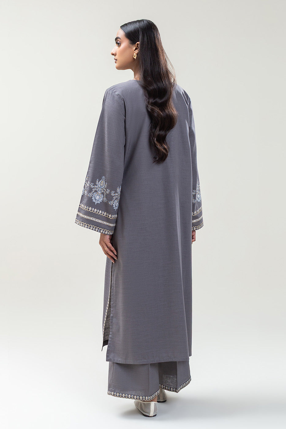 2 PIECE EMBROIDERED SLUB KHADDAR SUIT (PRET)