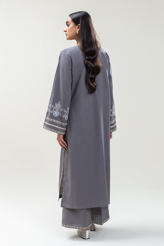 2 PIECE EMBROIDERED SLUB KHADDAR SUIT (PRET)