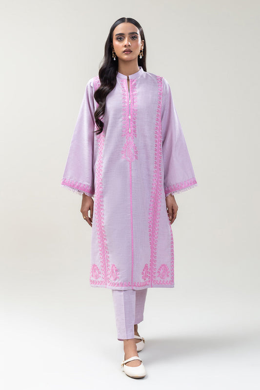 2 PIECE EMBROIDERED TWO WAY SLUB SUIT (PRET)