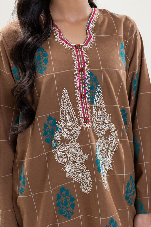EMBROIDERED JACQUARD SHIRT (PRET)