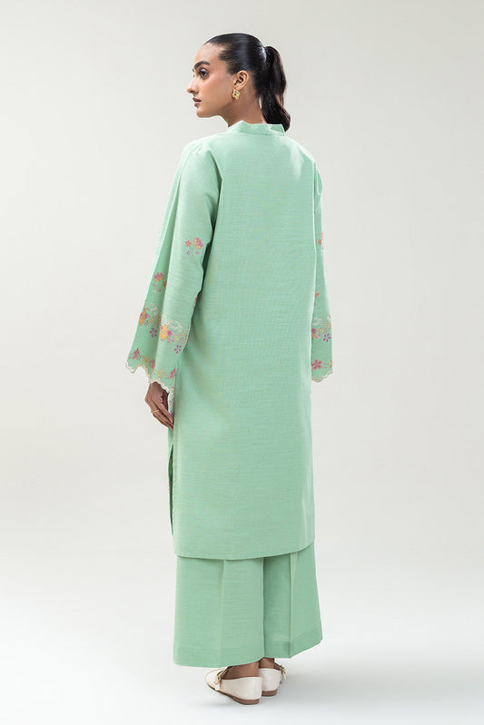 2 PIECE EMBROIDERED SLUB KHADDAR SUIT (PRET)