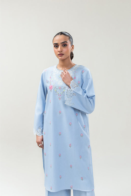 2 PIECE EMBROIDERED SLUB KHADDAR SUIT (PRET)