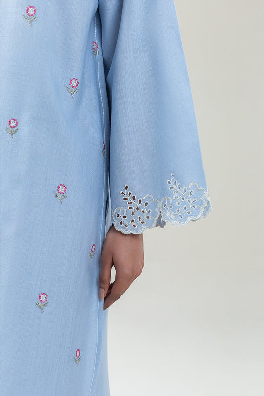 2 PIECE EMBROIDERED SLUB KHADDAR SUIT (PRET)