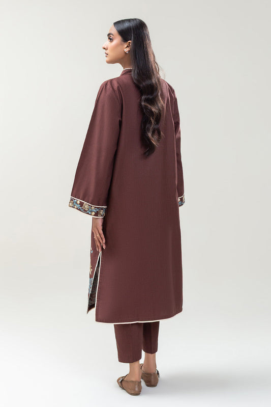 2 PIECE EMBROIDERED SLUB KHADDAR SUIT (PRET)