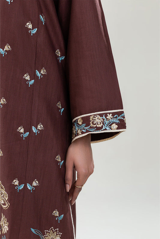 2 PIECE EMBROIDERED SLUB KHADDAR SUIT (PRET)